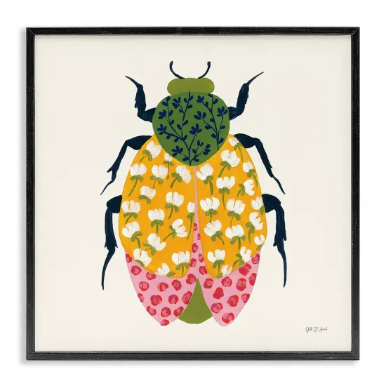 Stupell Industries Mixed Blooms Beetle Framed Giclee Wall Art Design by Yvette St. Amant {7}