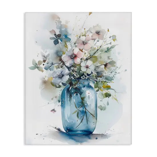 Stupell Industries Cherry Blossoms Country Jar Canvas Wall Art Design by Incado {1}