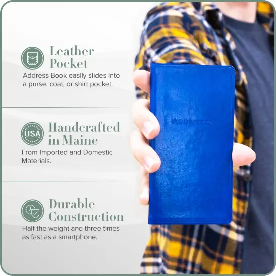 Gallery Leather Pocket Address Book - 6" x 3.25" Acadia Black {3}