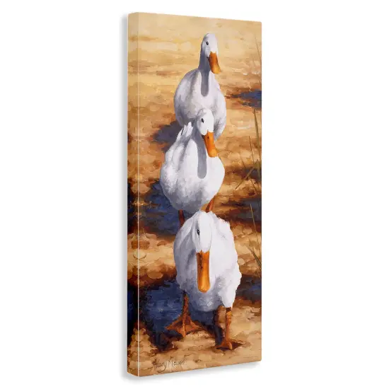 Stupell Industries Cluck Queue Duck Trio Canvas Wall Art Design by Hilary Mayes {3}