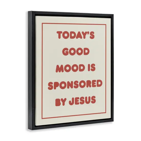 Stupell Industries Good Mood by Jesus Floater Framed Canvas Wall Art Design by Daphne Polselli {3}