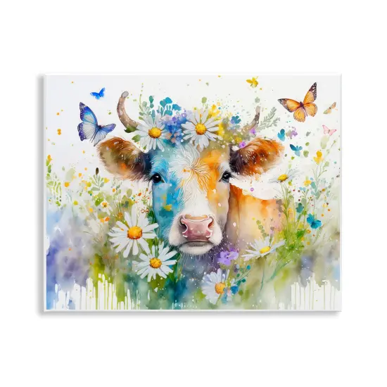 Stupell Industries Modern Cottage Cow Wall Plaque Art Design by Alina Georgescu {1}