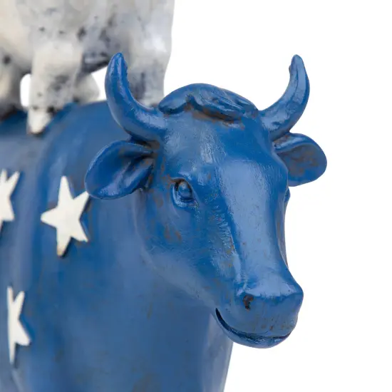 Northlight Stacked Patriotic Farm Animals Outdoor Garden Statue - 12" Blue {6}
