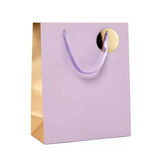 Two-Tone Euro Totes for Luxurious Packaging 10 1/4'' x 4 3/4'' x 12 5/8'' Iris {2}