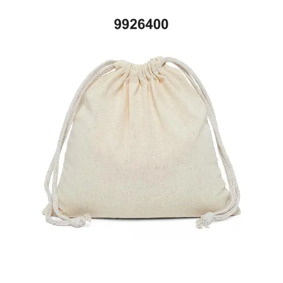 Durable 4" x 6" Plain Cotton Muslin Pouch {2}