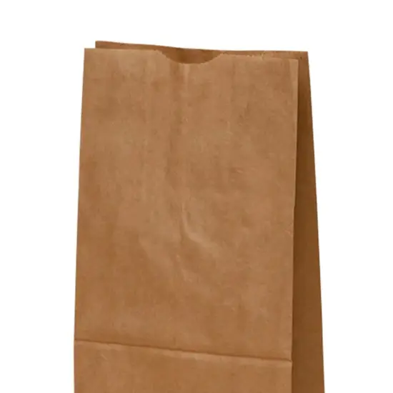 Kraft Paper Grocery Bags 4 1/4'' x 2 3/8'' x 8 3/16'' {4}