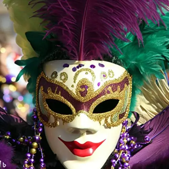 1/4 Sheet Mardi Gras Mask edible cake topper {1}