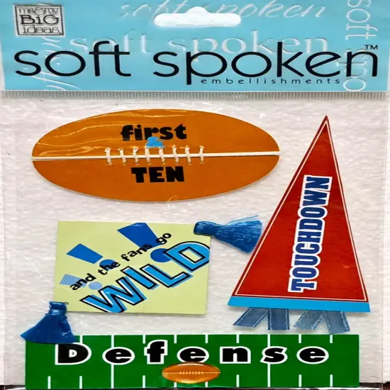 Me & My Big Ideas Football Dimensional Stickers {1}