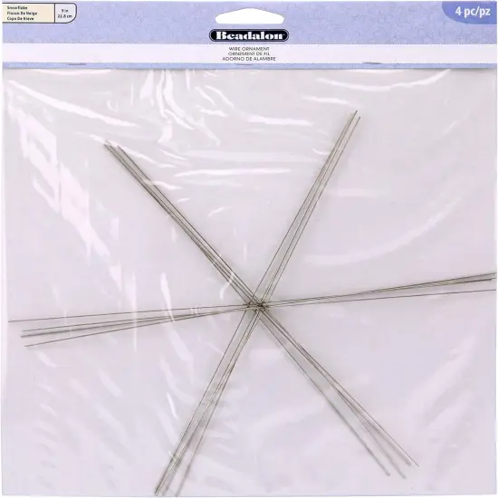 Beadalon Ornament Wire Form 9" 0.8mm Diameter 4/Pkg - Snowflake {1}