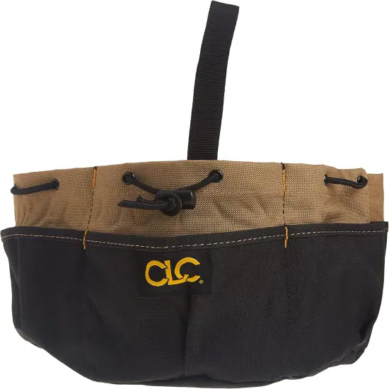 Drawstring Bucket Bag - 18 Pocket (Black) {3}