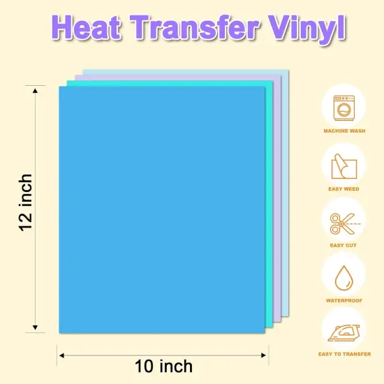 11-Pcs Bohe Color Heat Transfer Vinyl Sheets 12x10 Inch {2}