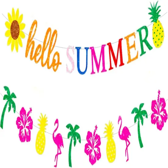 Sparkling Hello Summer Party Banners {1}