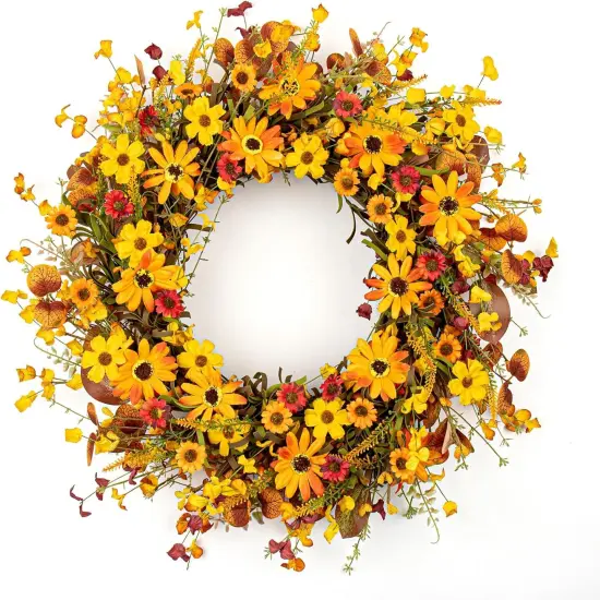 Fall Wreaths for Front Door 22 Inch {1}
