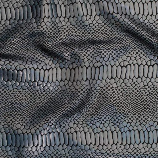 1 Yard Fever Snake Foil Stretch Nylon Spandex Fabric for Dancewear Swimwear Cosplay 56/57 Width Black Gold {2}