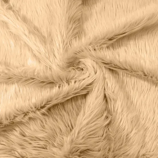 1 Yard Solid Faux Fur Fabric for Costumes, Decor, pillows & beddings Taupe {1}