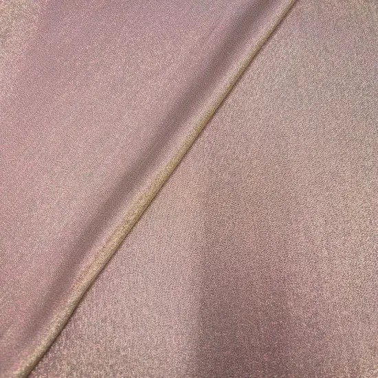 1 Yard Iridescent Glitter Lurex Faux Satin Polyester Fabric Sparkling Material 58 Inch Width Pink {5}