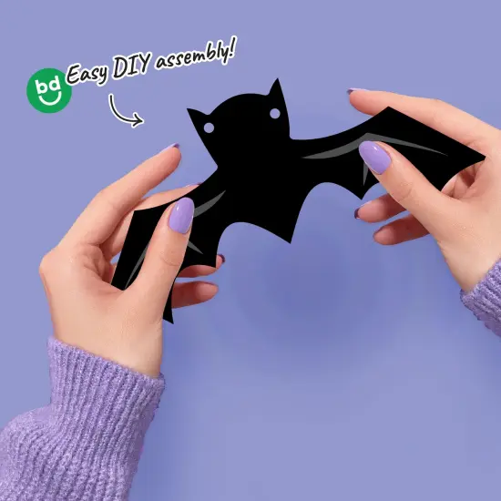 Big Dot of Happiness Black Bats Garland Banner, Halloween Party Decorations Backdrop, 30 Feet of Cord, 15 Paper Bat Shapes {4}