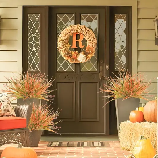 36 Pcs Fall Flowers Outdoor - (Orange) {4}