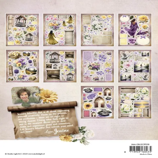 Jenine's Mindful Art Die-Cut Paper Pad 4.13"X5.83" 20/Pkg-Growing & Blooming {3}