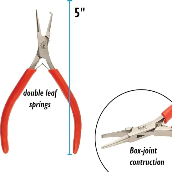 The Beadsmith Split Ring Pliers - Easily Opens Split Rings to Attach Findings, w/ Double Leaf Springs, Use with Any Size {7}