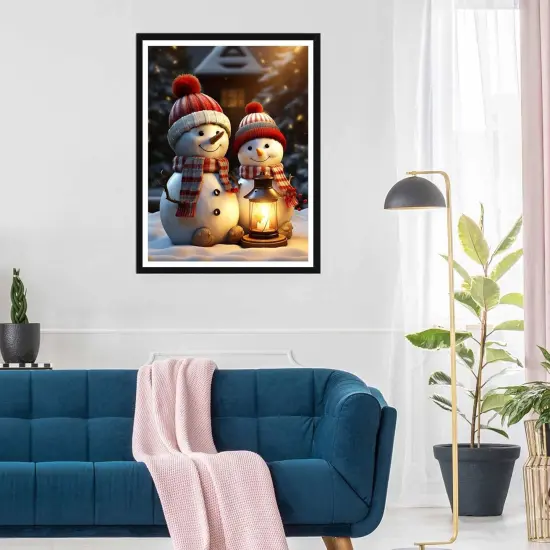 5D Diamond Art Kits for Adults Christmas - DIY Diamond Painting Snowman (12x16 inch) {3}