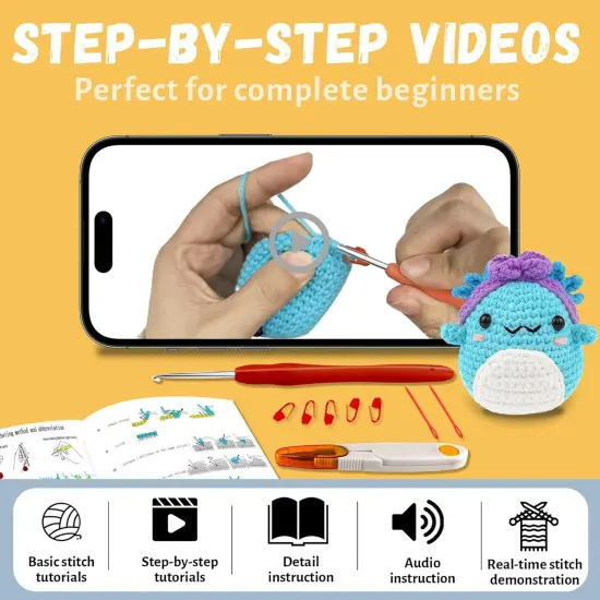 Crochet Kit for Beginners (40%+ Yarn Extra) {3}