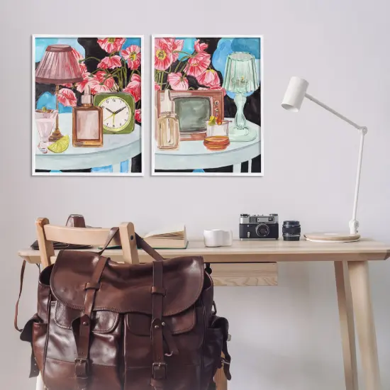 Stupell Industries Retro Glow Still Lifes 2pc Framed Giclee Set By Melissa Wang {2}