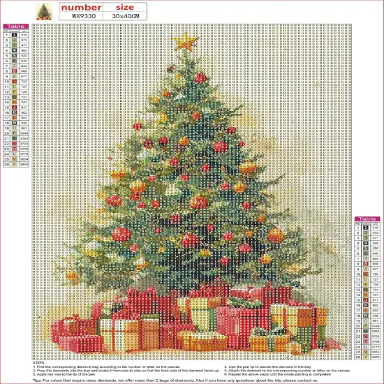 5D Christmas Tree Diamond Painting Kits for Adults (12x16 inch) {3}