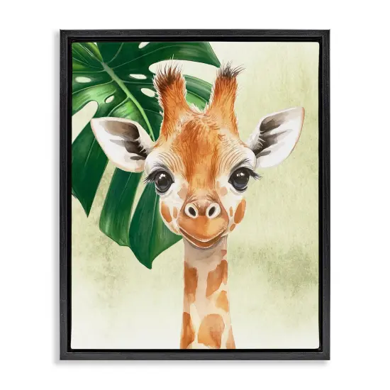 Stupell Industries Jungle Friends Baby Giraffe Floating Frame By Christine Simpson Art {7}