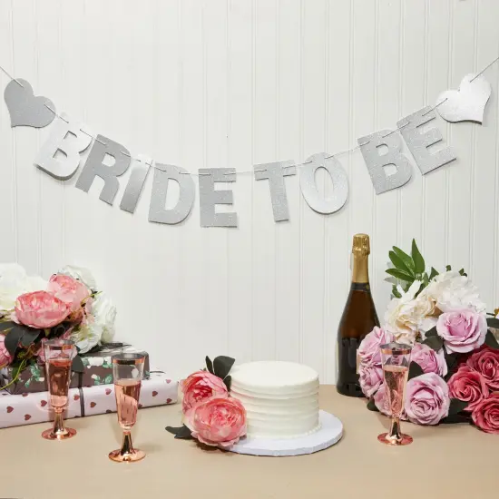 130-Piece DIY Silver Glitter Make Your Own Banner Kit with Letters, Numbers, Symbols, and String for Birthdays, Weddings, and Party Supplies Decor (5-Inch Letters) {4}