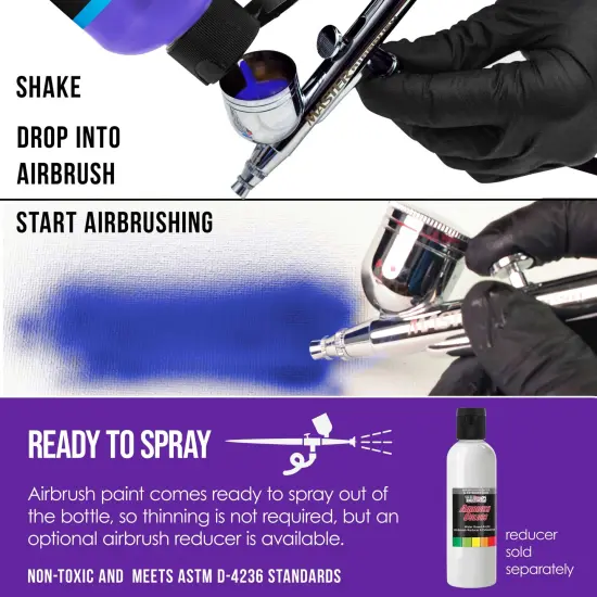 Deep Purple, Transparent Acrylic Airbrush Paint, 8 oz. {3}