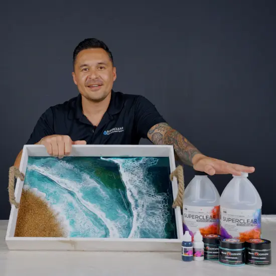 Green Ocean Resin Kit {3}