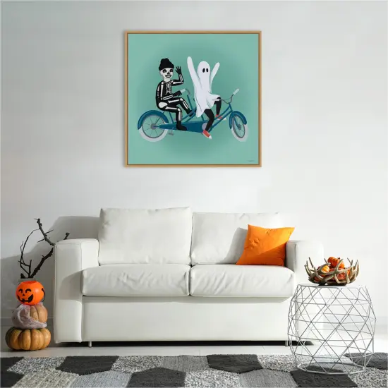 Hometown Halloween IX by Softshell Studio Framed Canvas Wall Art {5}