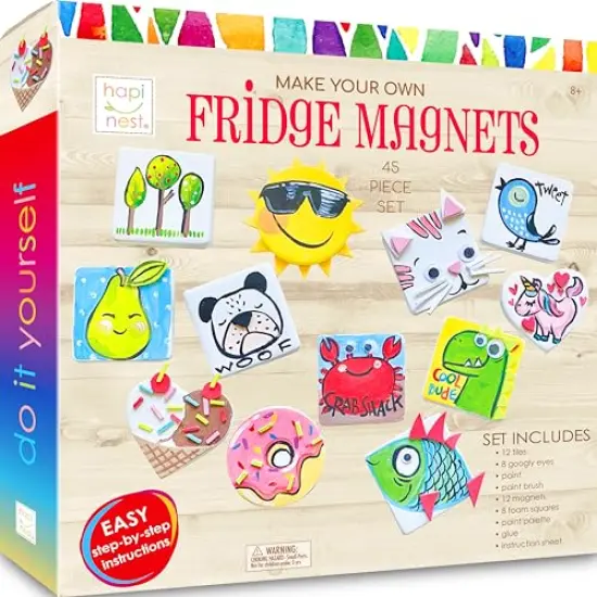 DIY Mini Tile Fridge Magnet Arts and Crafts Kit Gifts for Kids Girls Boys Ages 8 9 10 11 12 13 Teen Years and Up {2}
