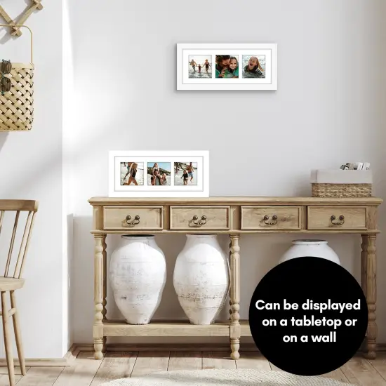 Americanflat 5.5x14 Collage Picture Frame - Fits Three 3x3 Photos or One 5.5x14 Photo {5}