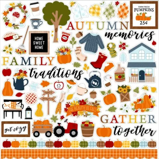 Echo Park Fall Fever 12 x 12 Cardstock Stickers {1}