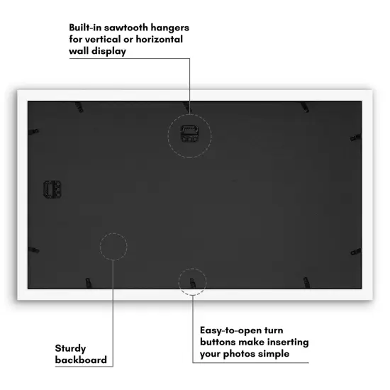 Americanflat 12x22 Collage Picture Frame - Fits Eight 4x6 Photos or One 12x22 Picture {6}