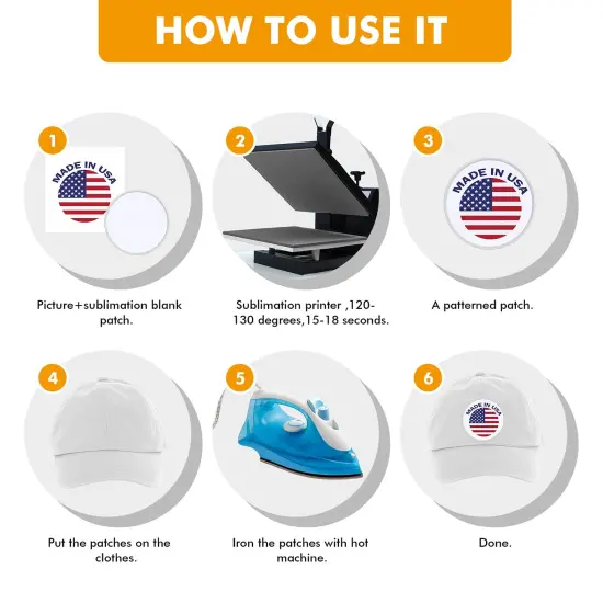 30 Pieces Sublimation Patches Fabric Iron-on Blank Patches 3 Shapes Repair Patches Sublimation Blank Hat Patch for DIY Crafts, Caps Clothes Shoes Bags Backpacks Uniforms (White Frame) {5}