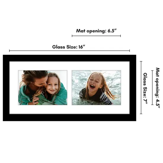 Americanflat 7x16 Collage Picture Frame - Fits Two 5x7 Photos or One 7x16 Picture {2}