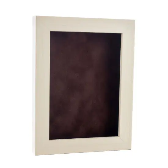 Natural Whitewash Wood Shadow Box Frame with Acrylic Front - Brown Suede Backing, 30 Sizes {2}
