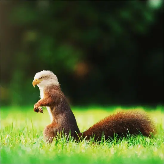 Squeagle by Pixelmated Animals 13" x 13" Framed Wall Art {2}