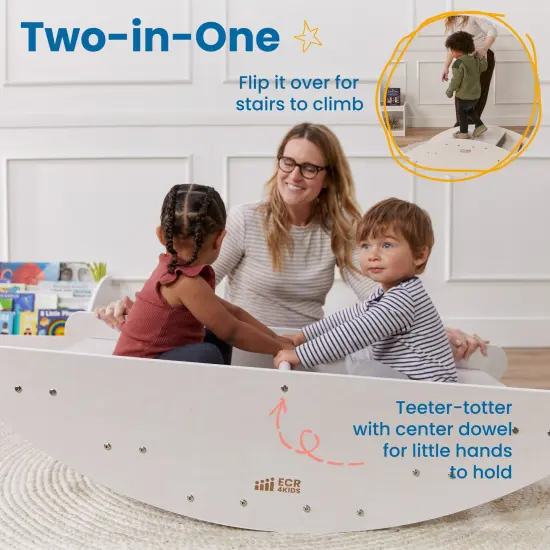 Rocking Boat and Steps, Play Center White Wash {4}