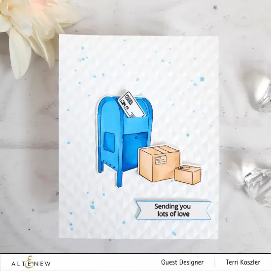 Herringbone Tiles 3D Embossing Folder {3}