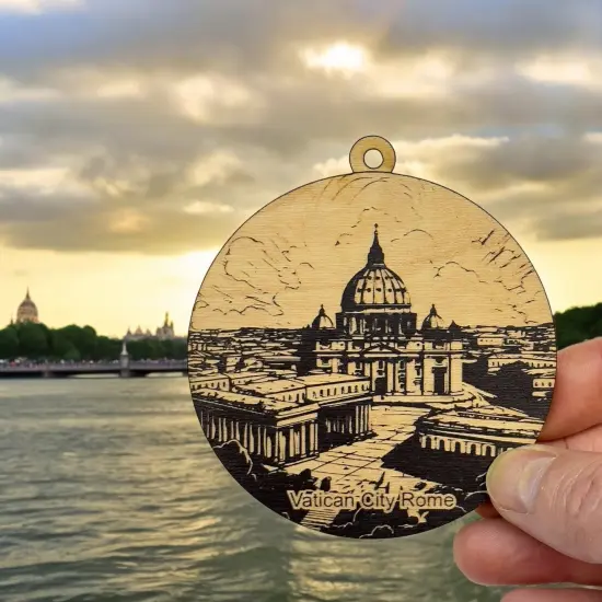 Ornament - Black - Vatican City Rome {2}