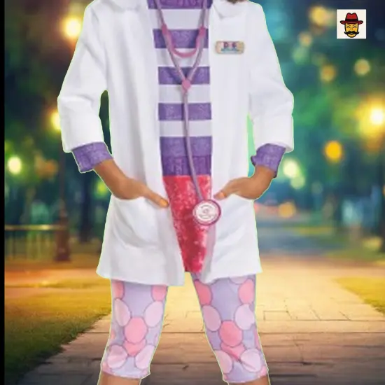 Girls Deluxe Doc McStuffins Costume Disney Doctor Outfit {3}