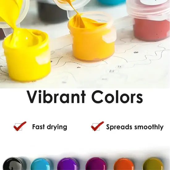 Autumn River Paint by Numbers Kit for Adults - DIY Landscape on Canvas {4}