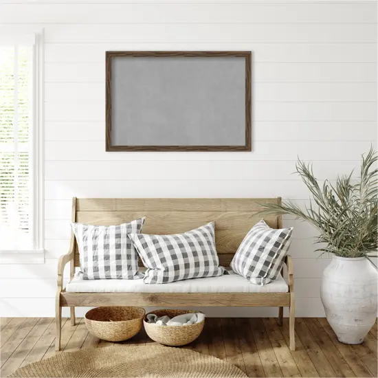 Regis Barnwood Narrow Wood Framed Magnetic Board Regis Barnwood Mocha {6}