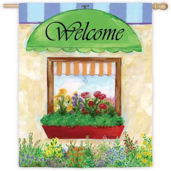 Fresh Flowers Banner 2 Sided Summer House Flag {1}