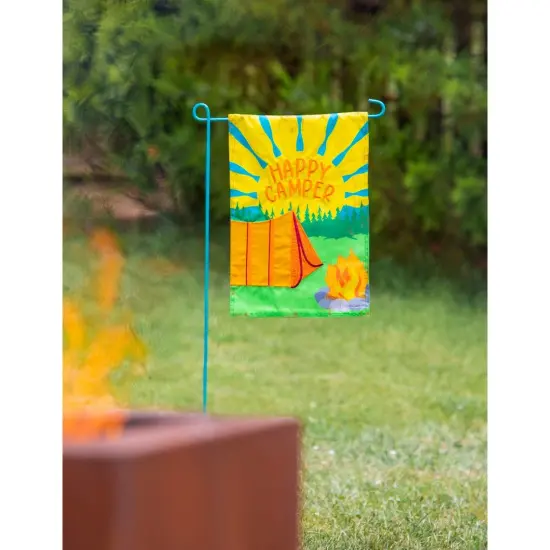 Happy Camper Garden Flag 2 Sided Applique Camping {2}