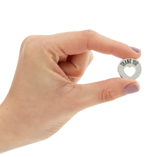 Set of 12 Tokens of Appreciation for Employees with Floral Thank You Cards Combo for Staff Work Gifts (0.75" Diameter) {6}